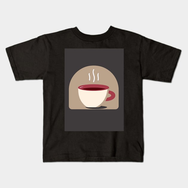 Minimal Kitchen Coffee Kids T-Shirt by maxcode